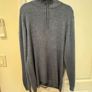 Weatherproof Men’s Gray Zip Mock Neck Sweater Size XL